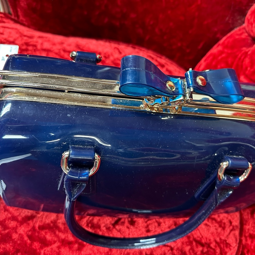 Jelly navy blue bag!!